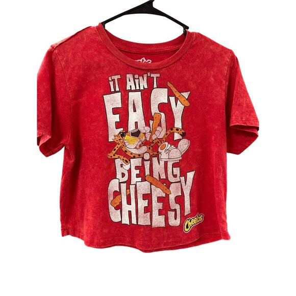 🌸3/$15🌸Cheetos Branding Red Crop Top T-shirt sz Small - Picture 1 of 5